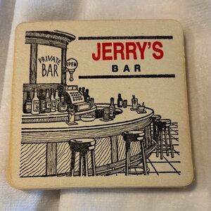 6 JERRY'S BAR Vintage Style Coaster - Vintage